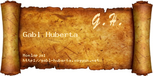 Gabl Huberta névjegykártya